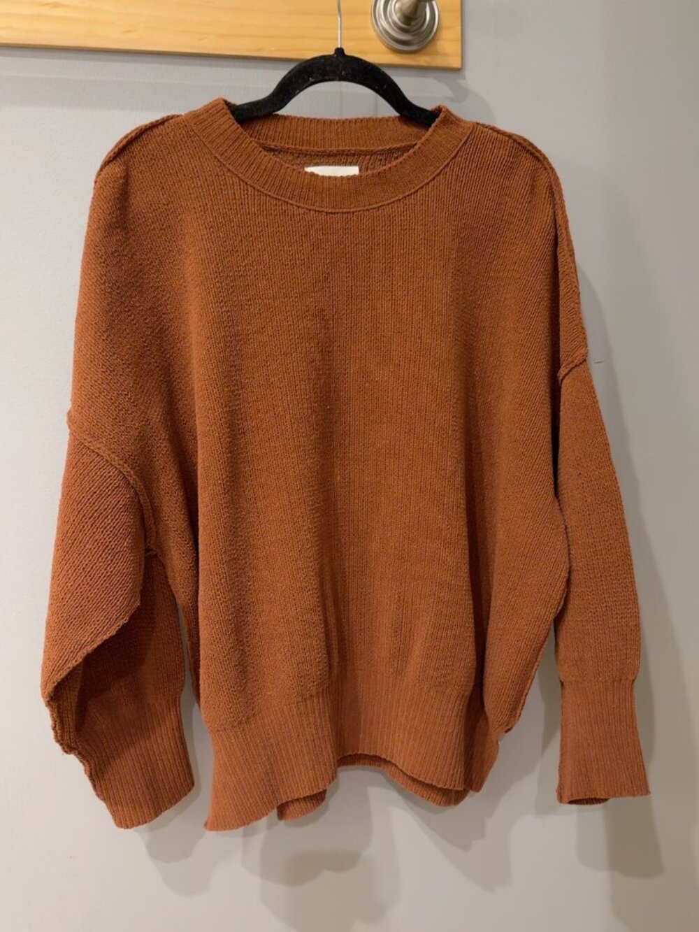 Abercrombie & Fitch Rust Oversized Knit Sweater, Size M